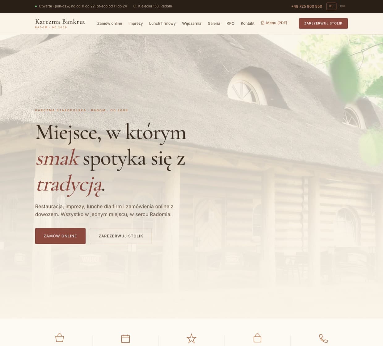 Karczma Bankrut — Gastronomia